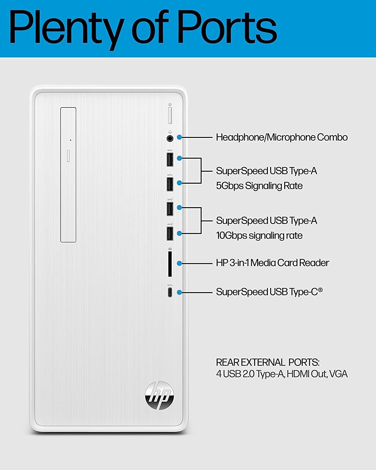 HP Pavilion Desktop TP01-3016 PC  i5-12400/12GB RAM /256GB SSD