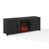 Gordon 58 Low Profile Tv Stand With Fireplace - Black